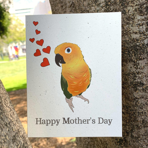 Sun Conure Happy Mother’s Day Card 