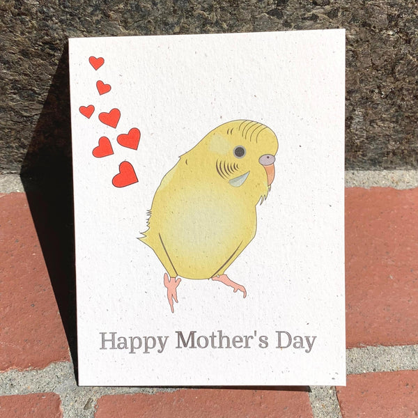 Yellow Parakeet Happy Mother’s Day Card