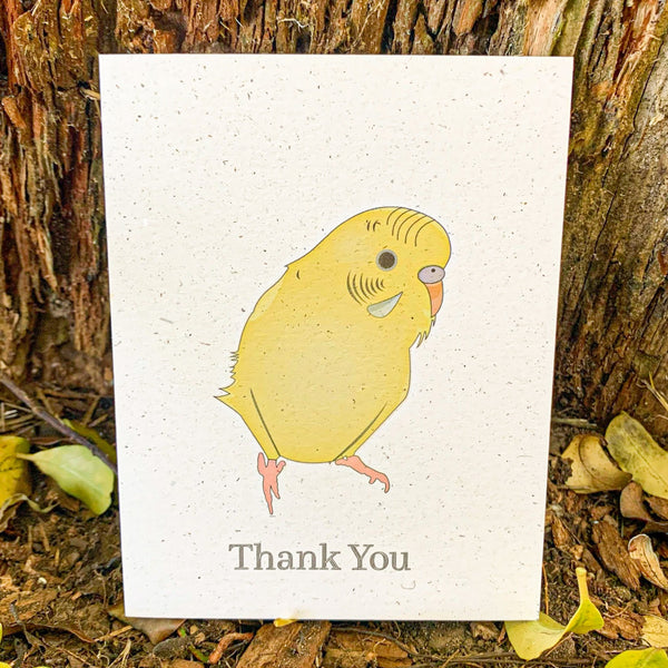Yellow Parakeet Thank You Card