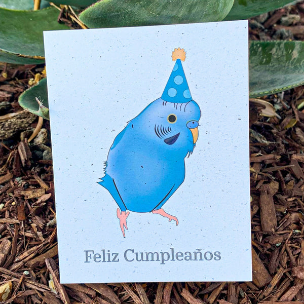 Feliz Cumpleaños - Blue Parakeet