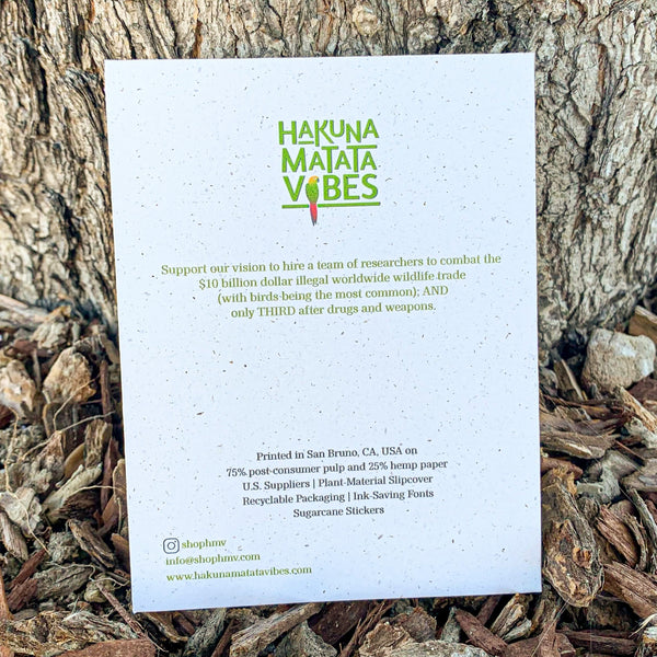 Eco Friendly Green Cheek Conure Wedding Card  